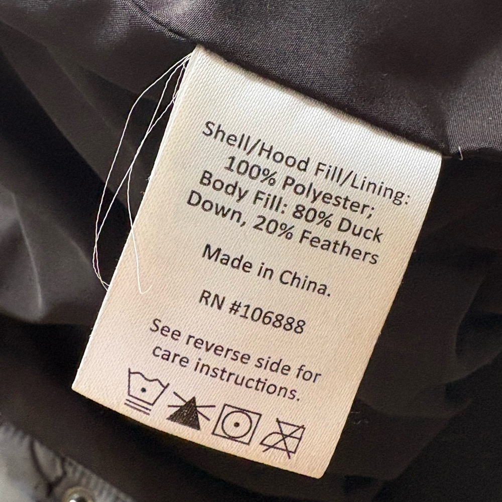Appaman Charcoal and Black Kids Puffer Jacket 80% Duck Down 20 Feathers - Picture 6 of 6
